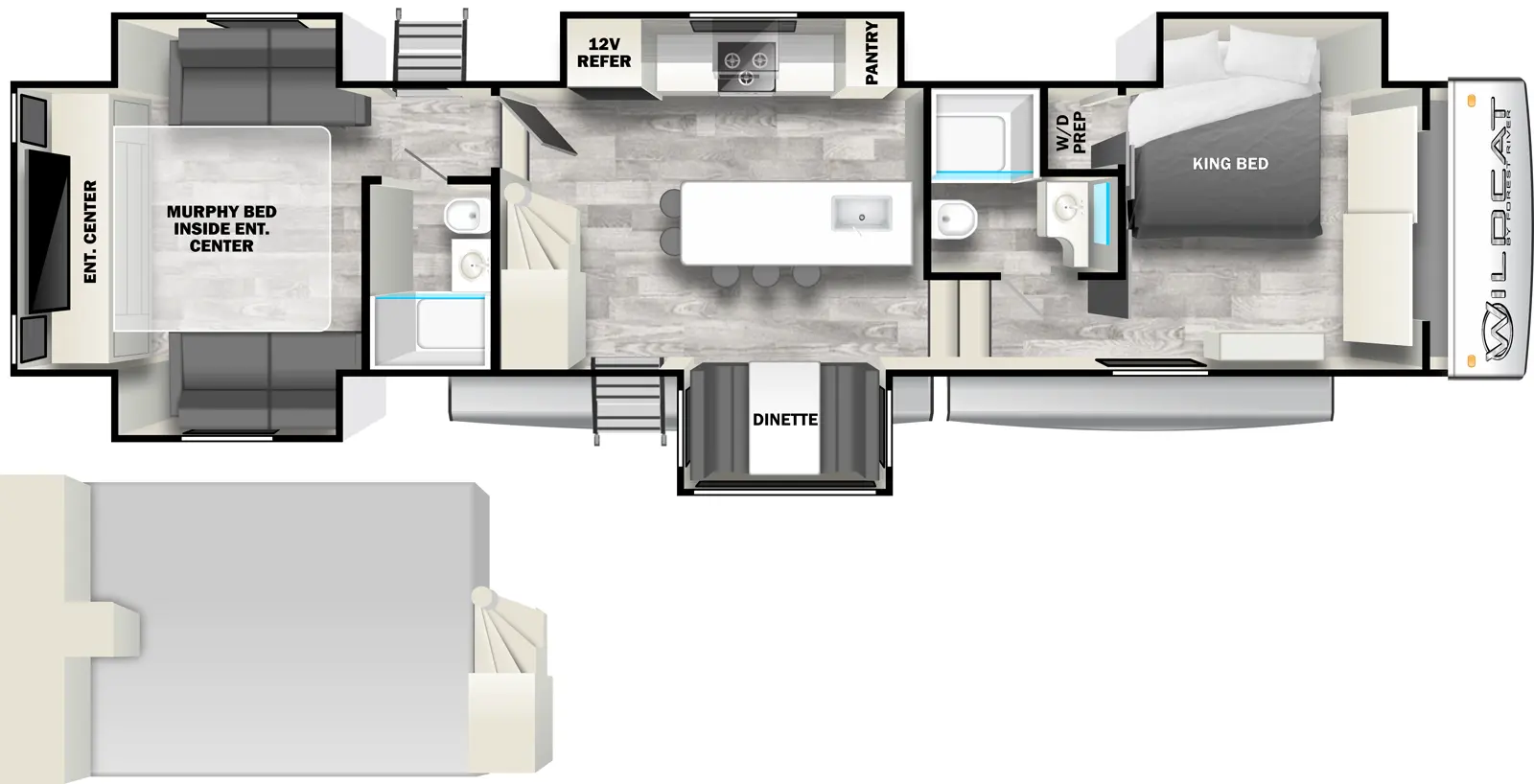 Wildcat Fifth Wheels 38BET Floorplan